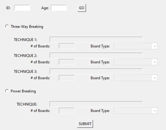 screenshot of board breaking registration page