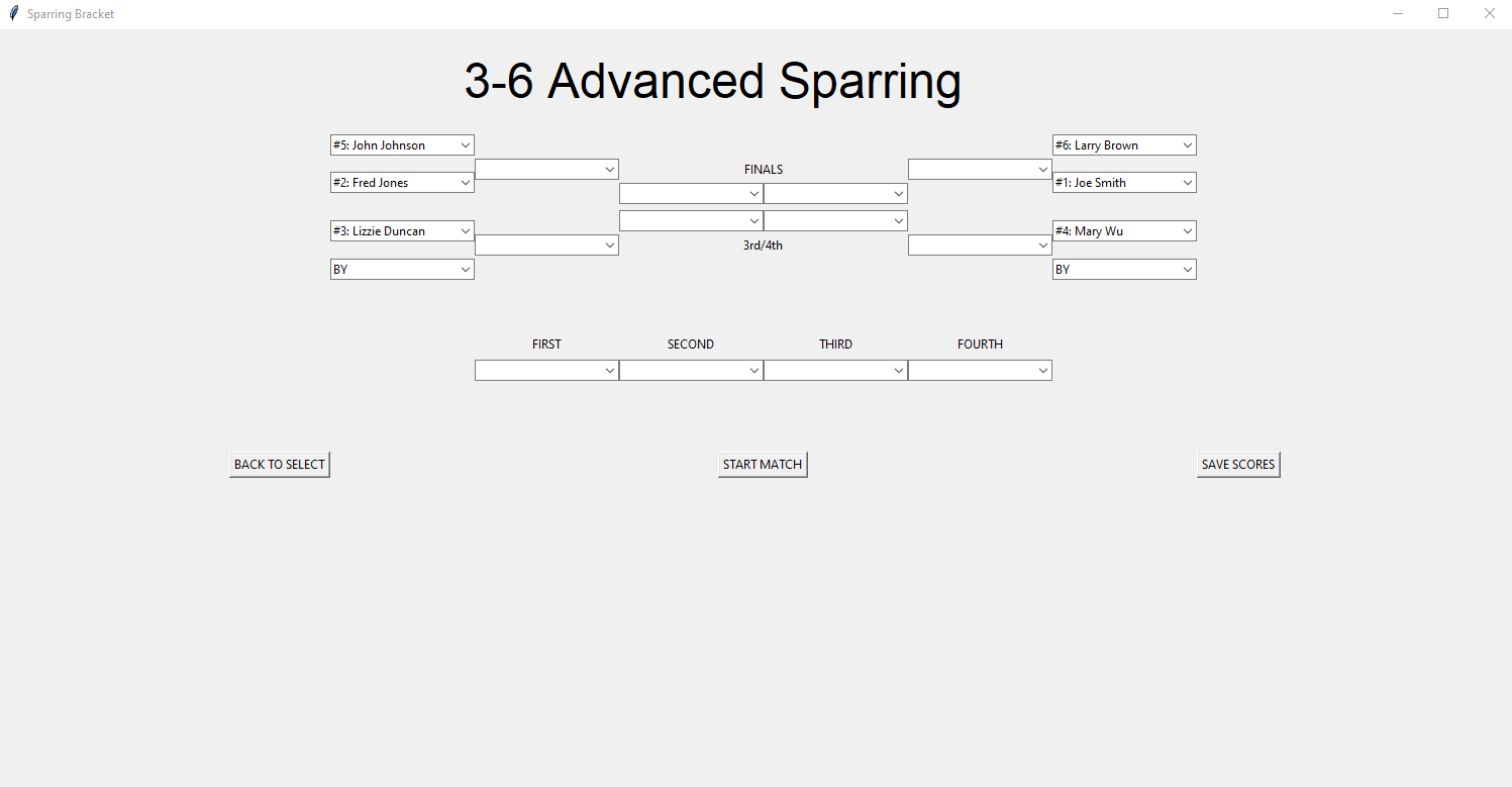 screenshot of an unfilled bracket