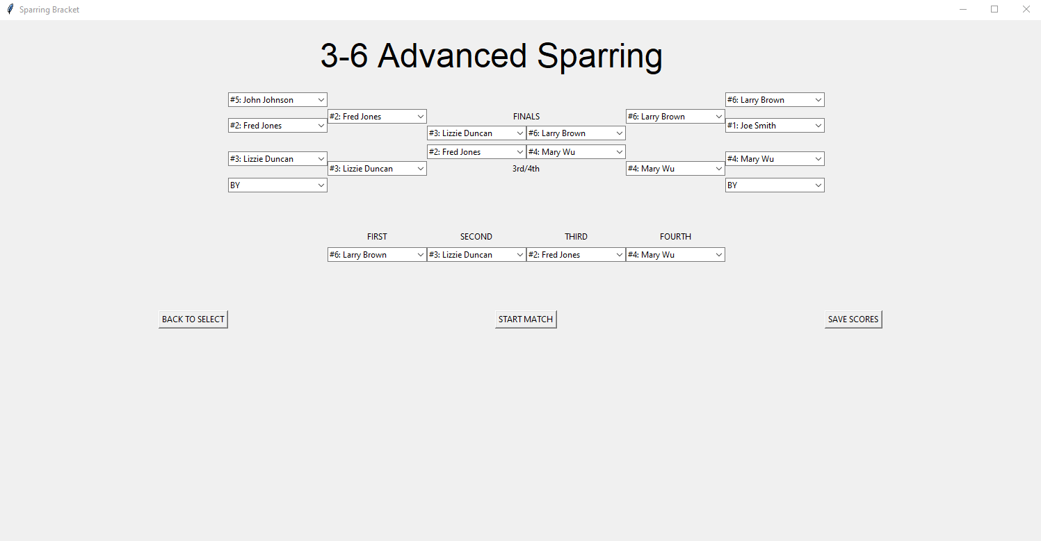 screenshot of a filled bracket